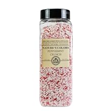 India Tree Peppermint Crunch | Dye-Free Red & White Sprinkles for Cakes, Cookies, and More | 1.5 Pound Pantry Pack, Single