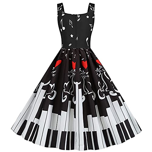 Image of Sister Amy Girl Printed Elastic Sleeveless Shaping Breathable Camisole Skater Dress