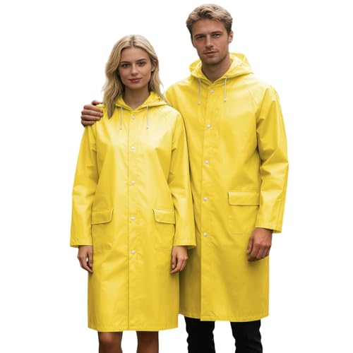 Genérico Impermeable Hombre - Impermeable Largo Cuerpo Entero Mujer Adulto Separación Vehículo Antilluvia Chaqueta Exterior Diaria