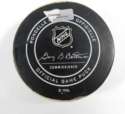 2017 Arizona Coyotes vs. Florida Panthers Game Used Puck 12-19-17 AA0021233 - NHL Unsigned Game Used Pucks