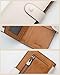 RFID Blocking Leather Wallet for Women, Slim Trifold with 14 Card Slots and Zipper Pocket (White&Brown)