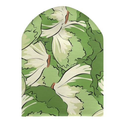 Cartoon Broccoli Pattern Kids Beanie Hat for for Girls Boys Children Cap Winter Knitted Chemo Cancer Headwear Accessories Gifts Decoration Black3