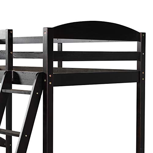 Jry Twin L-Shaped Wooden Bunk Bed With Guardrail/2 Ladders/3 Bed, Loft Bed Frame For 3 Person, For Kids/Teenager/Adult (Espresso) #TOP6