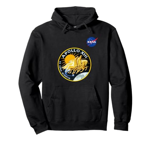 Image of NASA Apollo 13 Mission Patch Meatball Logo Pullover Hoodie