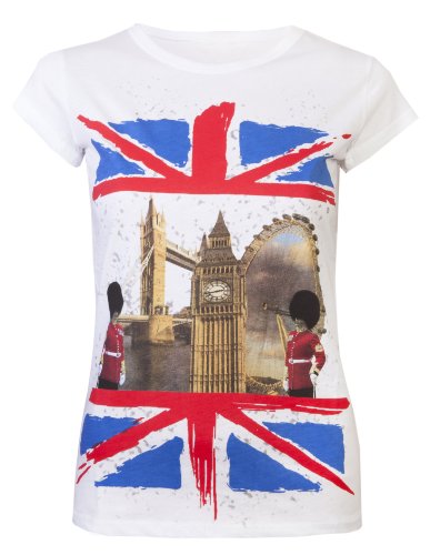 Love Life Union Jack Flag Tshirts da Donna Olympic...