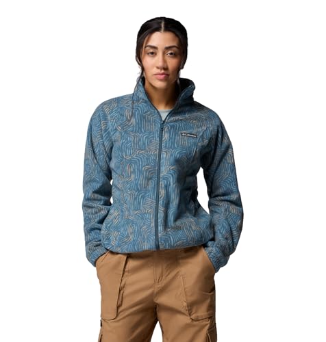Image of Columbia Womens Benton Springs Printed Full Zip, Everblue Flowfalls, Medium