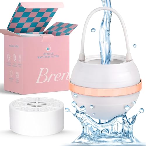 Image of Brenrie Bath Filter for Tub Faucet - 11 Stage Bathtub Water Filter with Vitamin C - Removes Chlorine & Contaminants - Bath Water Filter for Baby & Kids - Healthy Skin & Hair (White/Rose Gold)