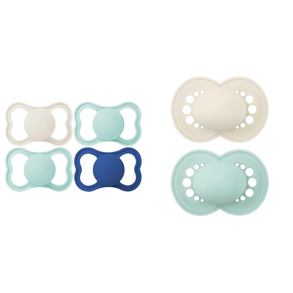 MAMAir Matte Pacifiers, for Sensitive Skin, 6+ Months, Best Pacifier for Breastfed Babies & Original Matte Pacifier (1 Sterilizing Pacifier Case), 6 Plus Months, Unisex Baby Pacifier
