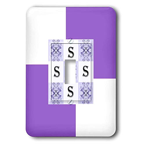 Interrupteur à baïonnette Monogram 3dRose LSP_48918_1 en plaque noire