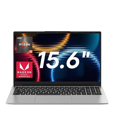 jumper 2026 Gaming Laptop, AMD Ryzen 7430U(Up to 4.3GHz), 16GB DDR4 1TB NVME SSD, 15.6" FHD IPS Screen, 62.7Wh Battery, Windows 11, GPU, USB3.2, 4 Stereo Speakers, 2 Memory Slots.