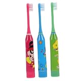 BEBEMOKO 1 ensemble de brosses à dents électriques à poils souples en forme d'abeille dinosaure pour prendre soin des âges
