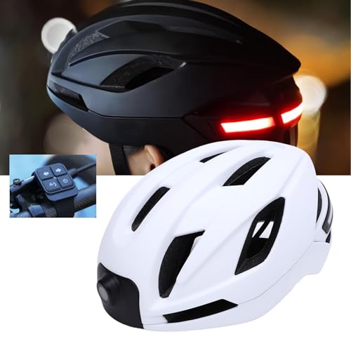 Garsent Casque de Vélo, Casque Bluetooth Intelligent avec Caméras, Enregistreur Vidéo HD Avant et Arrière 1080p, Casque de Cyclisme Intelligent WiFi avec Lecteur de Musique Léger Arrière