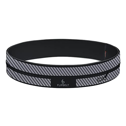 FlipBelt Cinto de corrida refletivo preto, grande