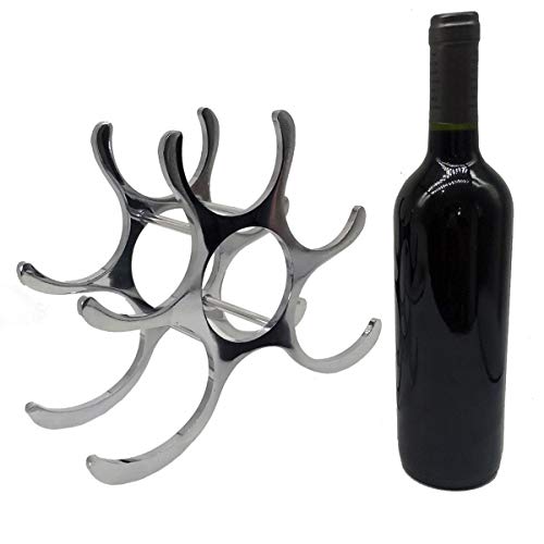 Adega Rack Suporte para Vinhos 6 Garrafas Inox Casa Bar