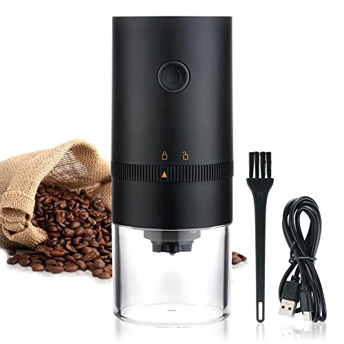 Tragbare elektrische Kaffeemühle mit 4 Tassen/28 ml, automatische konische Gratte, Kaffeemühle mit mehreren…
