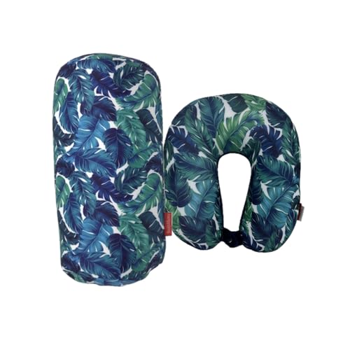 Bookishbunny 2pcs Micro Bead Set U Shaped Neck Travel Pillow 12