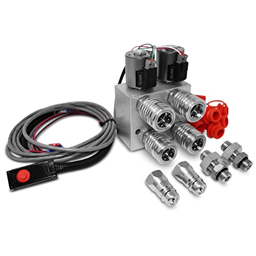 Hydraulic Multiplier, SCV Splitter/Diverter Manifold Valve with Couplers and Command Switch, Turn 1 Circuit into 2 Circuits!