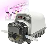 Precision Intelligent Peristaltic Pump,1500ml/Min High Flow Variable Speed 0.1-400rpm Liquid Dosing Pump,3 Rotors,w/Foot Switch,for Industrial
