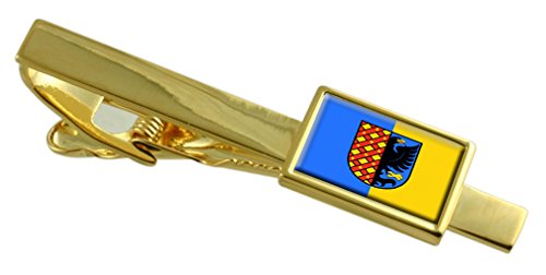 Clip de Corbata de la Bandera de Prostejov República Checa Grabado para Bodas y Galas