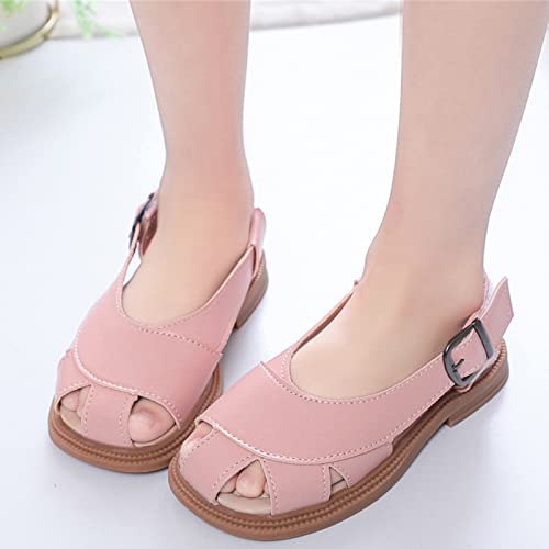 Children Shoes Flat Sandals Hollow Beach Shoes Fashion Soft Sole Girls Boys Casual Sandals Girls Dress Shoes Size 13 (Pink, 13 Little Child)2