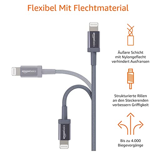 Lightning-auf-USB-C-Kabel von Amazon Basics, MFi-zertifiziert, 1,8 m