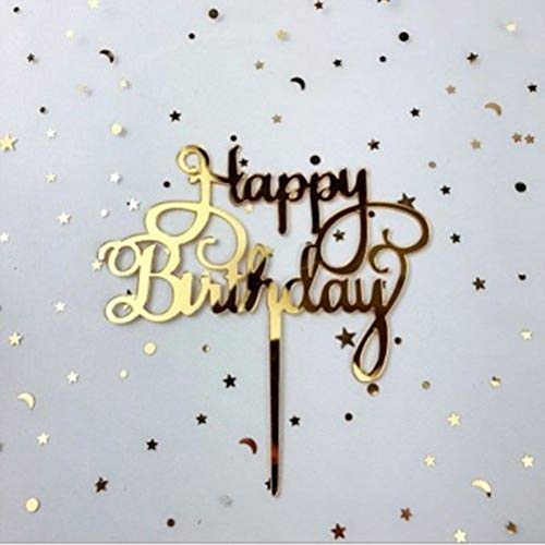 Cake Topper Acryl Happy Birthday - Rose koop je bij Happy Baking