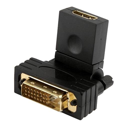 Adaptateur DVI 24+1 mâle vers HDMI femelle 19 broches rotatif
