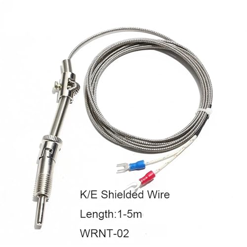 Termopar WRNT-02 tipo E con resorte de compresión y cable blindado de 3 metros 3