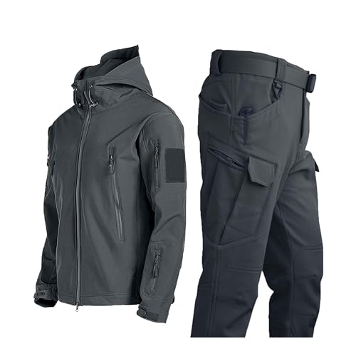 TOFOTL Giubbotto Uomo Estivo E Bavarese Felpa Nero Casual Giacca Impermeabile Moto Waterproof Indumenti da Lavoro Cappuccio Catarifrangente a Vento Giacca Invernale 12-Grigio M