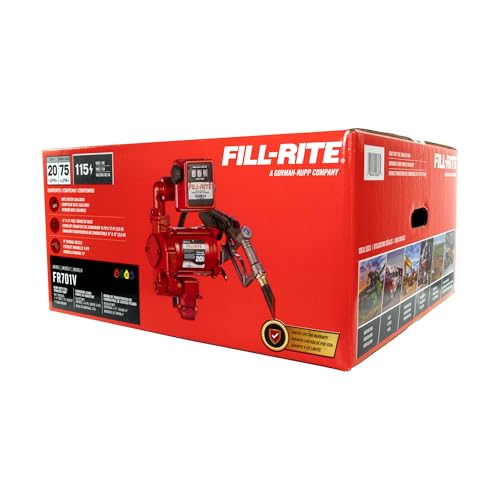 Fill-Rite FR701V 115V 20 GPM Fuel Transfer Pump With Standard Mechanical Meter Package, Gallons - For Gasoline, Diesel, Kerosene, Ethanol Blends, Methanol Blends & Biodiesel up to B20 by Fill-Rite - Image 5