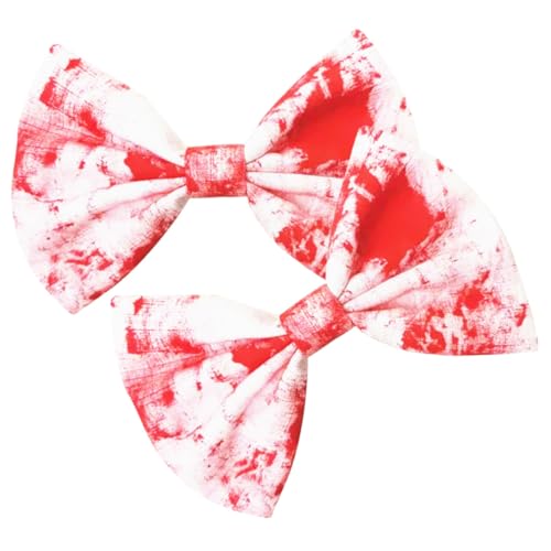 Nœud sanglant Halloween lot de 2 pinces pour fixer une coiffure cosplay fille