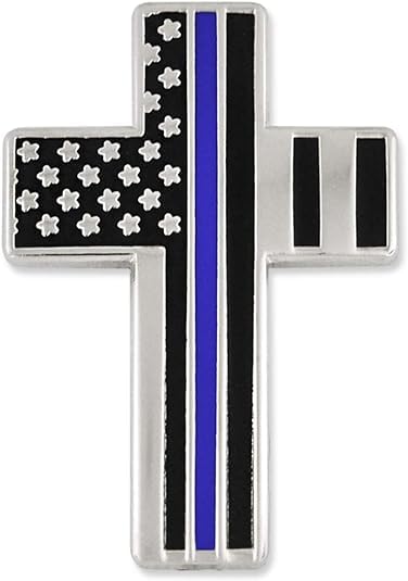 Image of PinMart's Thin Blue Line Lapel Pin