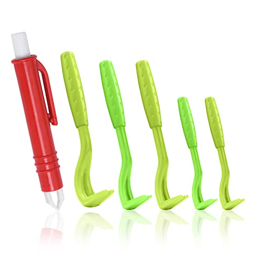 vsshe Tire Tique pour Chiens, 6PCS Pince a Tique Plastique, Crochet à tiques pour enlever Les tiques sans Douleur, Accessoires Anti Tiques, Pince Anti Tique...