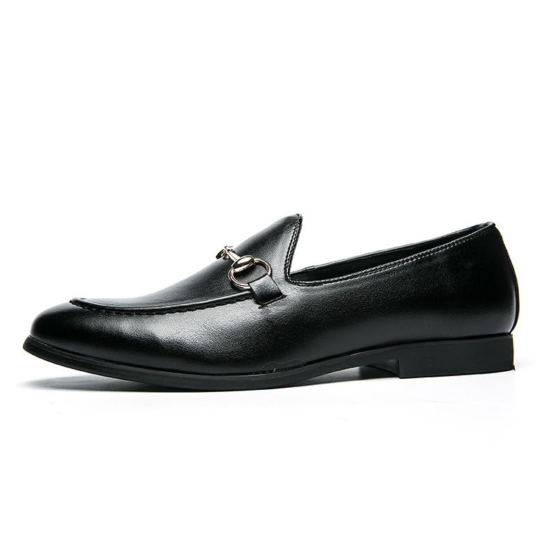 Santimon Men's Horsebit Leather Loafers Classic Moccasins Casual Formal Dress Slip On Driving Shoes for Men2