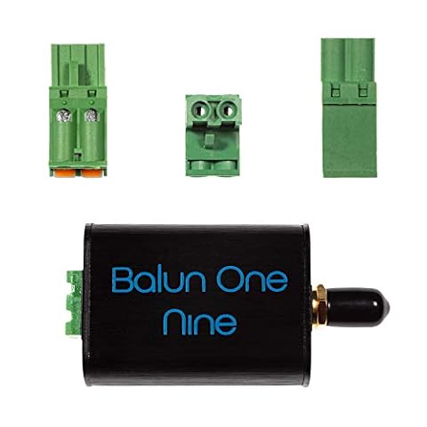 Balun One Nine v2 - Mały niski koszt 9:1 (1:9) Balun z ochroną wejścia i obudową dla HF i krótkofalowych. Świetnie nadaje się do radia zdefiniowanego programowo (RTL-SDR i SDRPlay), Ham It Up i innych