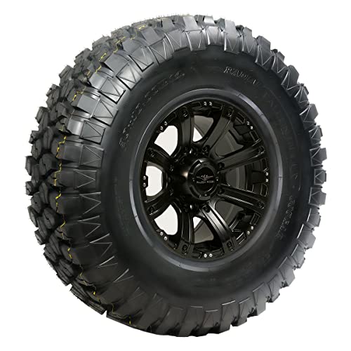 Set Of 4 Utv Tires & Wheels - Falcon Ridge Cougar 729 A/T Tires With Ci-8S Spoked Wheels (4/156-14 Inch On 30X10-R14, Matte Black (No Inserts)) #TOP1