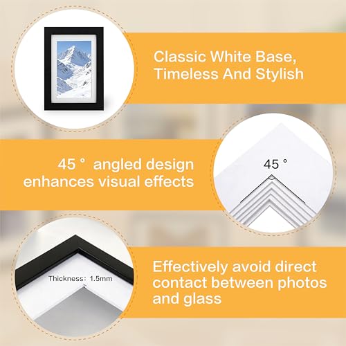 Hexizexi 20 Stück Passepartout Weiß 13x18 cm Außenmaße 8x12 cm Innengröße Passepartout Nach Maß 1.5 mm Dicke Passepartout karton für Fotos Kunstdrucken Bilder Poster