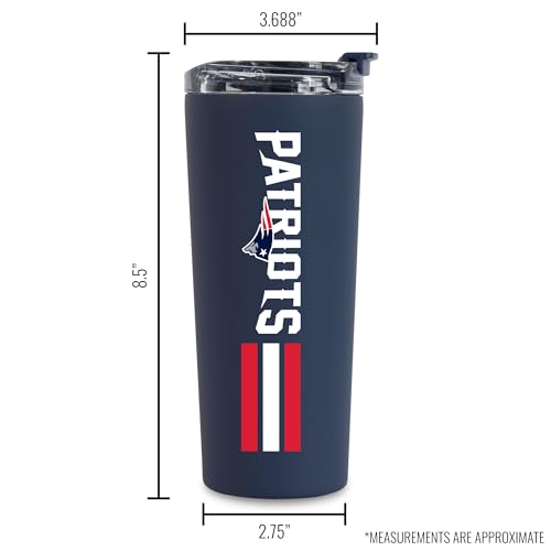 Image of Rico Industries NFL Football 24oz Stainless Steel Tumbler with Lid and Dual Functioning Lid