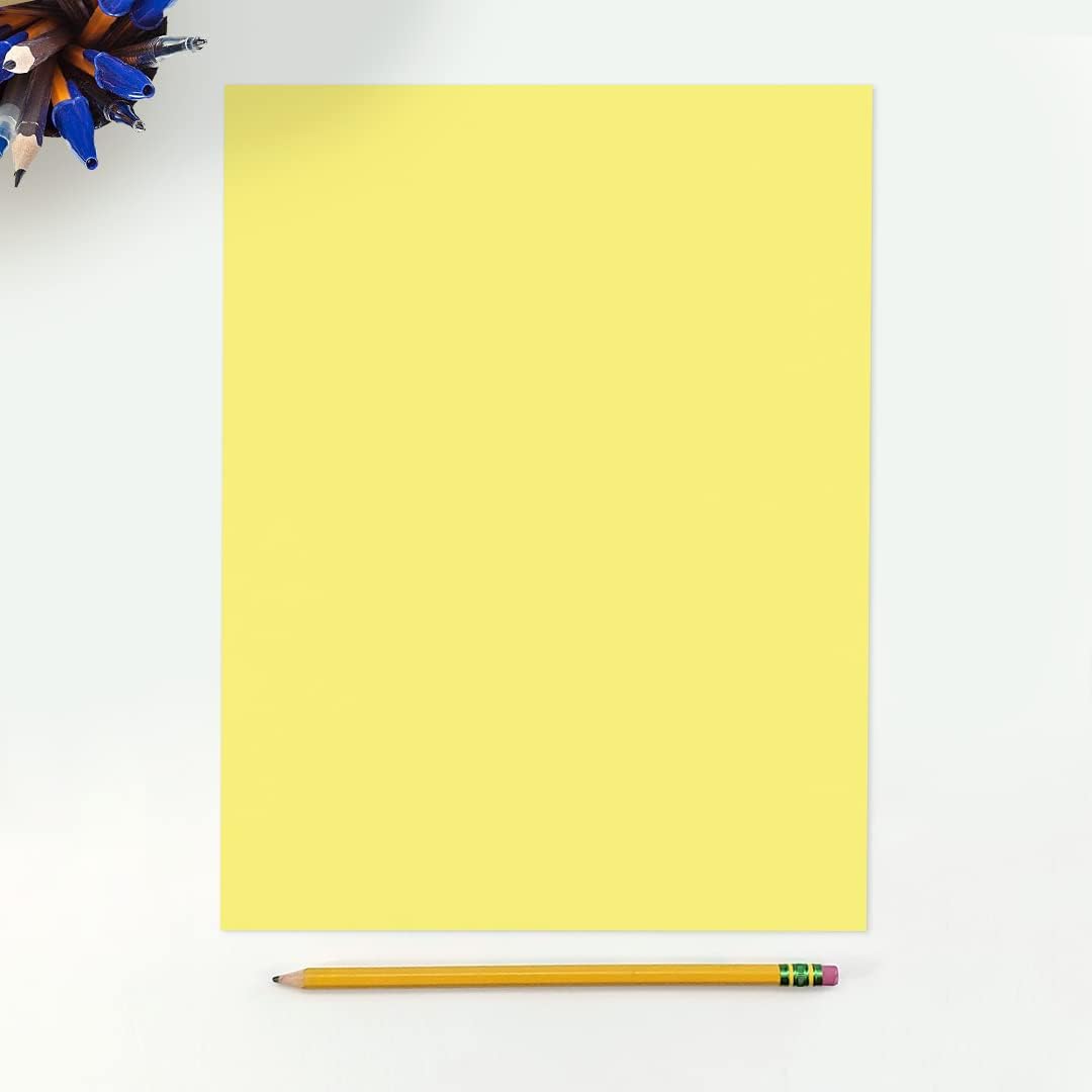 LUXPaper 8.5" x 11" Paper | Letter Size | Pastel Canary Yellow | 60lb. Text | 500 Qty