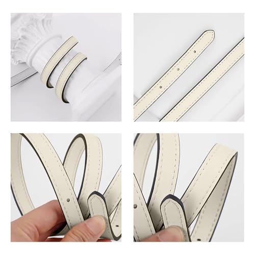 Image of Jiesinlov 2 Pcs Bag Leather Strap Replacement Shoulder Straps for Mollie 25 Tote Handbag(Beige)