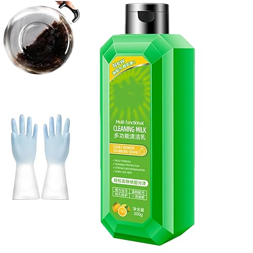 Reinigungsmilch Hausreiniger, Leistungsstarke multifunktionale Reinigungslotion, Leistungsstarker Mehrzweckreiniger für Küchenfett, Herd, Backofen, Haushaltsflächen, 300 g (1STÜCK)