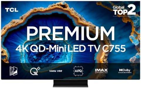 Smart TV TCL 65 Polegadas QLED Mini LED 4K C755 WiFi Bluetooth Go...