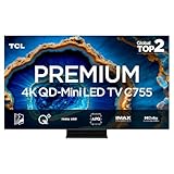 Smart TV TCL 65 Polegadas QLED Mini LED 4K C755 WiFi Bluetooth Google TV 144Hz VRR HDR10+ 65C755