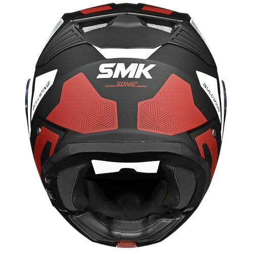 Image of SMK Gullwing Sonic Flip-up Full Face Helmet ISI, ECE22.06 and DOT Certified with Antifog Pinlock 30 and Dual Visor - L