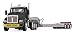 First Gear 1/50 Scale Diecast Collectible Black/Silver Kenworth T880 with Tri-Axle Lowboy Trailer (50-3391)