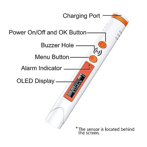 Image of Counter Radiation Detector, Radiation Detector with Dosimeter Beta Gamma X Ray, Rechargeable Digital Electromagnetic Field Radiation Detector, for Any Object