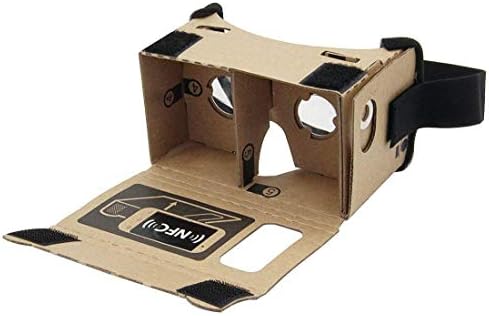 Google Cardboard, 2 Pack VR Headsets 3D Virtual Reality Glasses Box with Clear 3D Optical Lens and DIY Comfortable Head Strap Nose Pad for All 3-5.5 Inch Smartphones