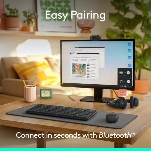 Image of Logitech MK250 Bluetooth Wireless Mouse and Keyboard Combo: Fast & Easy Connectivity, Compact Wireless Keyboard, Ambidextrous Mouse, Durable Build - Windows /MacOS - Graphite