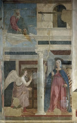 Pintura mural en lienzo de la Anunciación de Piero Della Francesca para dormitorio 60x90cm