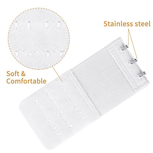 Yolev 3 Stück BH-Verlängerer für Damen 3 Haken 3 Reihen Stretch-Unterwäsche Verlängerungsschnalle Verlängerungsgurt Schwangerschaftszubehör